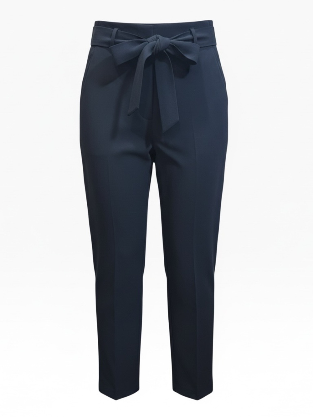 Wilfred Navy Self-Tie High-Rise Trousers